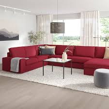 Kivik Sectional 5 Seat With Chaise Orrsta Red Ikea