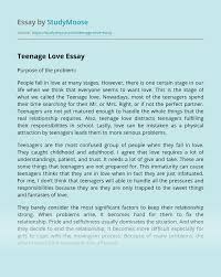 Teenage pregnancy is a broad subject, and before embarking on writing the research paper, you should brainstorm on the issue thoroughly. Teenage Love Free Essay Example