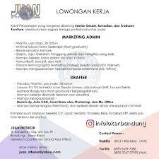 Maybe you would like to learn more about one of these? Lowongan Kerja Juan Interior Bandung Agustus 2018 Info Loker Bandung 2021