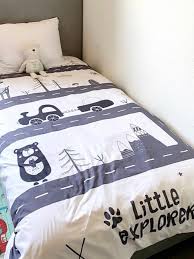 Maybe you would like to learn more about one of these? Kids Bedding Set Adventure Theme Duvet Cover Twin Size Gray Etsy Kids Bedding Sets Bedding Set Toddler Room Decor