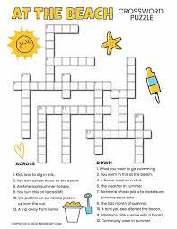 Working with a pencil and paper is one of the most satisfying ways to solve puzzles. Beach Printable Crossword Puzzle For Kids Mrs Merry
