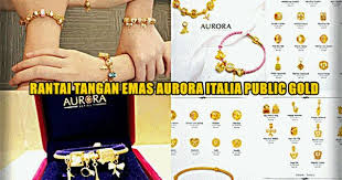 Aurora Italia Rantai Tangan Emas Public Gold Gold Public Jewelry