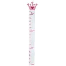 details about pink princess crown wood princess growth chart wood wall decor