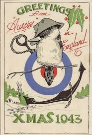 Christmas Card Sent From An Australian Soldier In 1943 Christmas In Australia Vintage Christmas Cards Vintage Christmas
