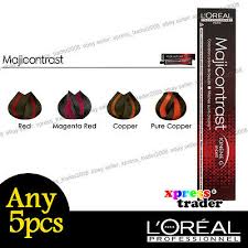 Loreal Majicontrast Red Permanent Colour Hair Dye 50ml 5pcs