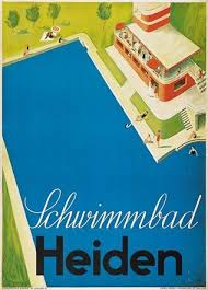 Monogramm Mh Schwimmbad Heiden Reiseposter Plakat Heide