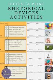 Rhetorical Devices Activities For Google Drive Print Distance Learning Rhetorical Device Rhetoric Effective Teaching Strategies