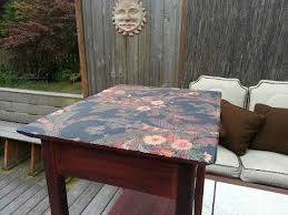 Get Your Craft On How To Jazz Up A Table Top With Fabric Decoupage Table Decoupage Furniture Decor