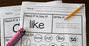 Simple subject and predicate, examples & worksheets. Kindergarten Sight Words Worksheets