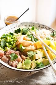 Maybe you would like to learn more about one of these? Mango Thunfisch Poke Bowl Mit Edamame Zimtkeks Und Apfeltarte