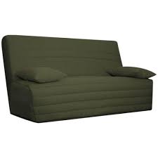 Clic clac luxe convertible caslano vert olive 130 190cm matelas 12 cm. Housse De Banquette Clic Clac 130 Cm En Tissu Vert Matelasse Olive Maisons Du Monde