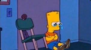 Of oncoming baddies as homer, marge, bart, or lisa simpson in a . Cartoon Broken Heart Bart Simpson Sad Wallpaper