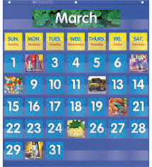 Monthly Calendar Pocket Chart By