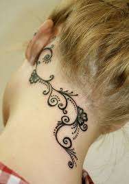 Neck Tattoo Feminine Tattoos Neck Tattoo Henna Tattoo