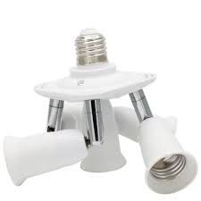 5 In 1 Light Socket Splitter E26 E27 Adapter Converter For Standard Led Bulbs 360 Degrees Adjustable 180 Degree Bendable Max Watt 300w