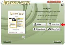 You may also download a trading card template and customize it. Epic Trading Cards Instructions
