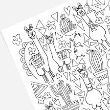 Are you wanting to learn how to print labels? Excited To Share This Item From My Etsy Shop Llamas And Cactus Hand Drawn Coloring Page Print Color Di Coloring Pages How To Draw Hands Etsy Printables