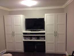 Ikea Pax Wardrobes With 3 Ikea Table Tops For Shelves Ikea Pax Wardrobe Ikea Table Tops Ikea Wardrobe