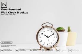 Download Free Rounded Table Clock Mockup Psd Template Psd Template Free Mockup Psd Psd Templates