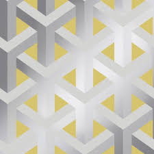 Do you find yourself in different seasons of your life being drawn to certain colors? Structure Geometric Wallpaper Grey Yellow Wallpaper From I Love Wallpaper Uk