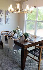 Essex Homes Wakefield Model Morning Room West Elm Mid Century Dining Kichler Circolo Lighting Home Mid Century Dining Dining Room Lighting