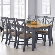 Bordeaux Painted Taupe Large Extending Dining Table 6 Chairs Seats 6 8 Extendable Dining Table Dining Table Cross Back Dining Chairs