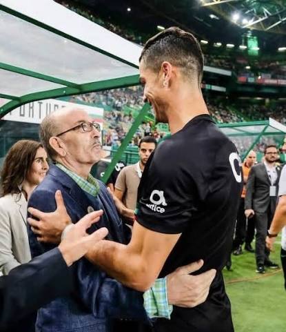 On Friday, before Portugal's match Cristiano Ronaldo went over to meet  Sporting Lisbon's scout Aurelio Pereira who was the first person to  discover his talent & get him signed to Sporting. Ronaldo