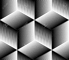 Black And White 3d Shapes Clip Art Black And White Illusive Abstract Geometric Seamless 3d Pattern Geometric Shapes Design Geometric Pattern Design Geometric Drawing