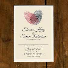 Fingerprint Heart Wedding Invitation Set Or Save The Date On Etsy Heart Wedding Invitations Wedding Invitation Sets Wedding Invitations