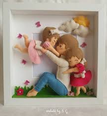 Consegnato Anche Questo Quadro L Amore Tra Un Padre E Le Sue Figlie Buon Mercoledi Con Immagini Decorazioni In Feltro Progetti In Feltro Pupazzi In Feltro