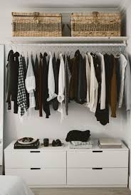 Love the different hanging positions for different types of clothes, and varying shelf levels. Wardrobe Ideas Pinterest