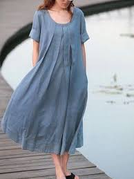 Pattern Type Solid Sleeve Type Short Sleeve Silhouette Shift Waistlines Natural Elasticity Non Stretchy Thickness Lightweight M Fashion Fashion Dresses Clothes