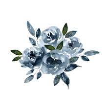 Discover Trending Flower Stickers Lukisan Bunga Bunga Biru Poster Bunga