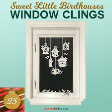 If you're placing it indoors, make sure that the front of the decal (right side facing) when placing the window cling, you may need to lift it up a few times in order to get smooth application. Birdhouse Window Clings Brighten Your Winter Jennifer Maker