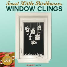 In order to use this file you must credit the author with the a link back to this page. Birdhouse Window Clings Brighten Your Winter Jennifer Maker