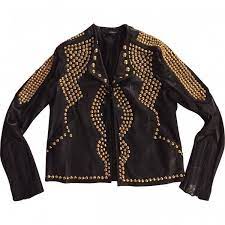 Leather Jacket With Gold Studs Givenchy 1 085 Liked On Polyvore Featuring Outerwear Jackets 100 Leather Ja Real Leather Jacket Givenchy Jacket Outerwear