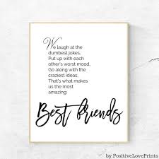 Best Friend Printable Quote Friendship Wall Art Humorous Quote Poster Funny Friend Quote Home Decor Gift For A Friend Digital Download In 2021 Friends Quotes Funny Friends Quotes Quote Posters