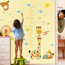 Details About Giraffe Measure Growth Height Chart Vinyl Wall Sticker Decal Nursery Kids Baby