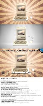Old Vintage Computer Display Mockup Display Mockup Computer Mockup Mockup