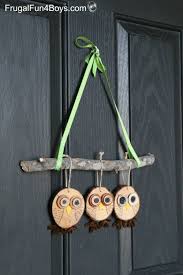 Owls are very wise and intelligent if you're one of the funs of these animals surely you will like diy cute owl decorations, and you will. How To Make Adorable Wood Slice Owl Ornaments And An Owl Tree Frugal Fun For Boys And Girls