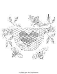 With these free bee coloring printables, coloring activities are made more fun and easy. Bees Coloring Page Free Printable Ebook Imagenes De Insectos Insectos Arte