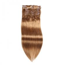 Unice 115g 12 Light Brown Virgin Hair Extensions Clip In Hair 8pcs Set