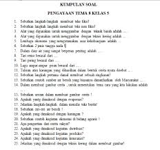 Setiap langkah atau tahapan dilaksanakan secara terkontrol dan terjaga. Download Soal Pengayaan Tema 8 Kelas 5 Revisi 2017 Mimkamu Co