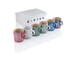 I had previously purchased a black le creuset mug like this one for my husband, who finds it to be the perfect size for tea or hot cocoa, where you use a little more water than you do for coffee. Metallics Collection Mugs Set Of 6 Le Creuset Official Site Mugs Set Mugs Stoneware Mugs