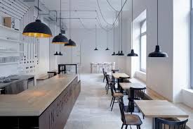 Black And White Cafe Ideas Un Bistro Cafe Au Concept Design Minimaliste Et Artistique Au Cœur De Prague Restaurant Interior Interior Coffee Shops Interior