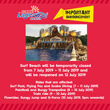 English (translate this text in english): Important Announcement Surf Sunway Lagoon Malaysia Facebook