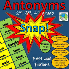 Antonyms Opposites Snap 90 Cards 45 Pairs Of Words Fast Furious And Fun Card Games 2 Person Card Games Funny Games For Kids