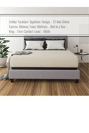 Ashley Furniture Signature Design 12 Inch Chime Express Memory Foam Mattress Bed In A Box Kin Foam Mattress Bed Bed Mattress Memory Foam Ashley Furniture