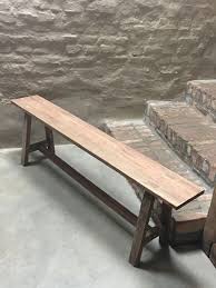 oude teakhouten bank eettafelbank houten bankje tuinbank landelijk vergrijsd of naturel hout oud stoer hout 150 cm teakhout teakhouten meubelen houten bankjes