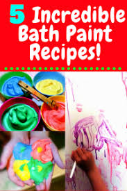 3/4 cup paint 1/4 cup water with plaster of paris. Diy Homemade Bath Paint Recipes Without Cornstartch Shaving Cream And More